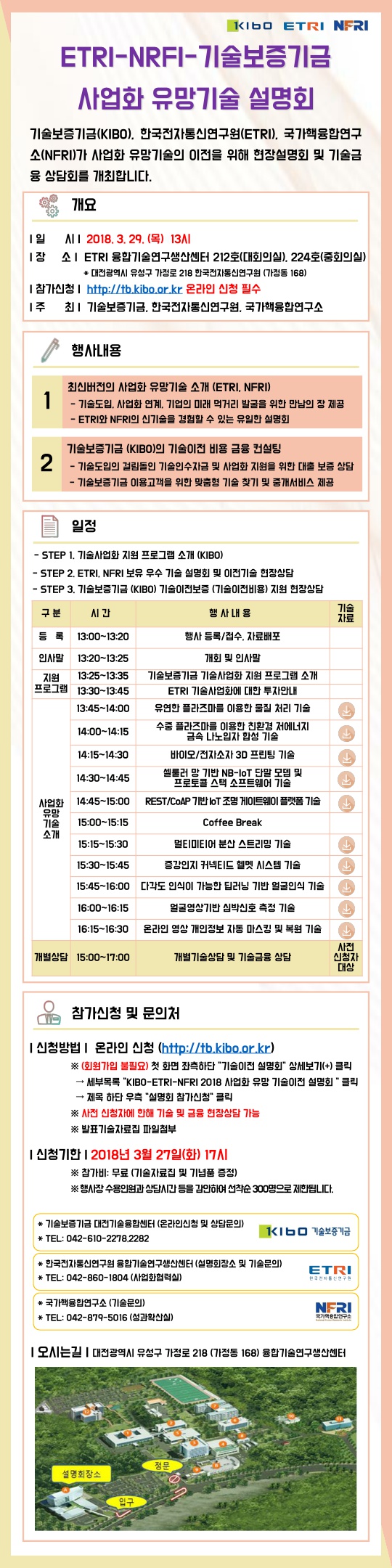 ETRI-NRFI-기술보증기금 사업화 유망기술설명회 이미지