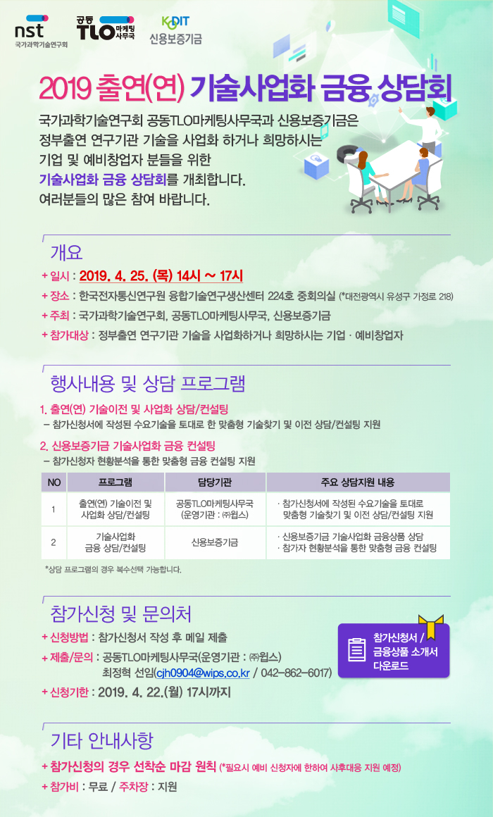2019 출연(연) 기술사업화 금융 상담회 이미지